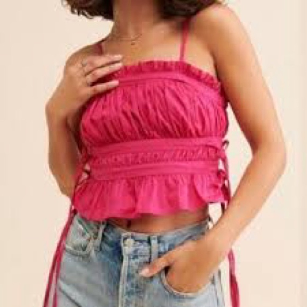 Free People‎ Gabby Tube Top Punch Beachy - Picture 3 of 11